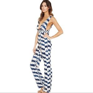 F21 Blue Tie Dye Jumpsuit